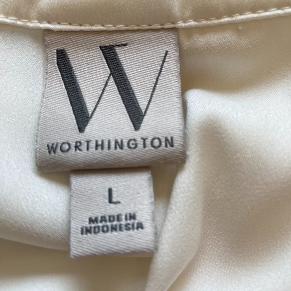 Worthington Womens Cream Color Blouse - NWT - Picture 9 of 10